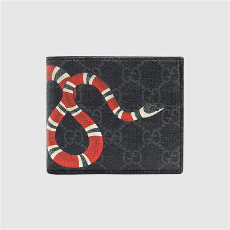 felpa gucci logo|GG Supreme Black Kingsnake Print Large Wallet.